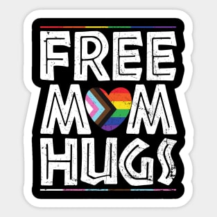 Free Mom Hugs LGBT Pride Parades rainbow transgender flag Sticker